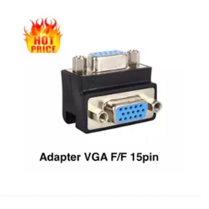 ลดราคา VGA adapter 15 Pin VGA Female To Female F/F 90 Degree Extender Adapter M/F #ค้นหาเพิ่มเติม สายเคเบิล SYNC Charger ชาร์จ อะแดปเตอร์ชาร์จข้อมูลปฏิบัติ Universal Adapter Coolระบายความร้อนซีพียู การ์ดเสียง