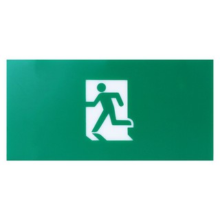 EMERGENCY EXIT SIGN DELIGHT BLA1 PERSON THROUGH DOORWAY LEFT DIRECTION แผ่นป้ายทางออกฉุกเฉิน DELIGHT BLA1 ป้าย เลี้ยวซ้า