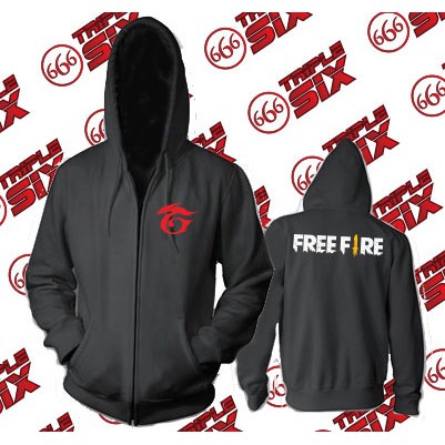 เสื้อแจ็คเก็ตมีฮู้ดมีซิป Garena FreeFire