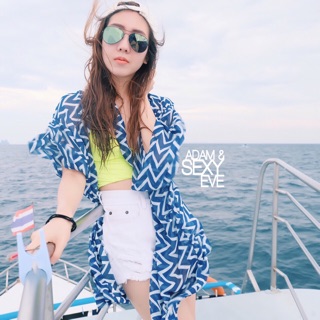 BC04 Navy Twisty CoverUp