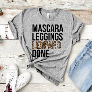 เสื้อยืด ลายเสือดาว มาสคาร่า เลกกิ้ง สําหรับผู้หญิง