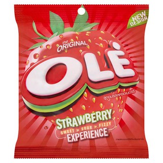 🔥สินค้าขายดี!! โอเล่ ลูกอมรสสตรอบอร์รี 47.6กรัม Ole strawberry flavored candy 47.6 grams