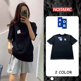 ADER ERROR เสื้อยืดแขนสั้น  2สีเย็บปักถักร้อย painted  เสื้อยืด  เสื้อยืดผู้ชาย เสื้อยืดผู้หญิง ชุดคู่รัก เสื้อยืด oversize เสื้อยืดเท่ๆ เสื้อยืดคอกลม เสื้อยืดแฟชั่น