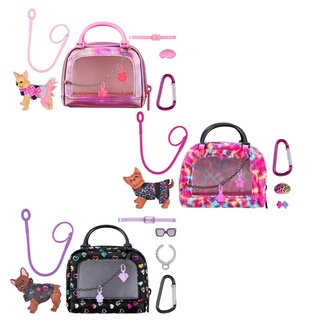 (ของแท้100%) REAL LITTLES - 3 Collectible Micro Puppy Carriers with 3 Micro Puppies