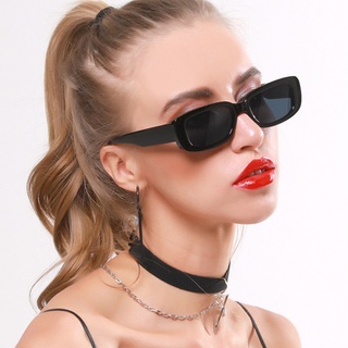 Vintage Black Square Sunglasses Woman Luxury Brand Small Rectangle Sun Glasses Female Gradient Clear Mirror