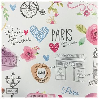 KASSA HOME วอลล์เปเปอร์ติดผนัง ลาย Paris Mon Amour รุ่น Loft YG68211 ขนาด 53 x 1000 ซม. Wallpaper