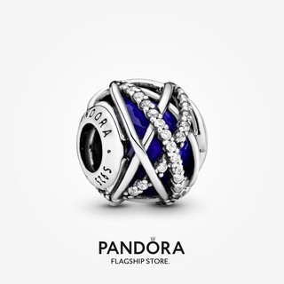 Pandora จี้รูปกาแล็กซี่ สีฟ้า ของขวัญวันเกิด สําหรับสุภาพสตรี p825