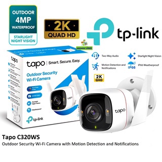 TP-Link Tapo C320WS Outdoor Security Wi-Fi Camera 2K QHD Full-Color Night Vision