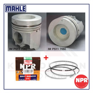 MAHLE ลูกสูบ+แหวน NPR สำหรับ ISUZU EXZ 96 รุ่นเครื่อง 6RB1-TC