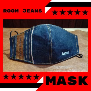 room jeans ผ้าปิดจมูก หนังแท้ + Selvedge Denim