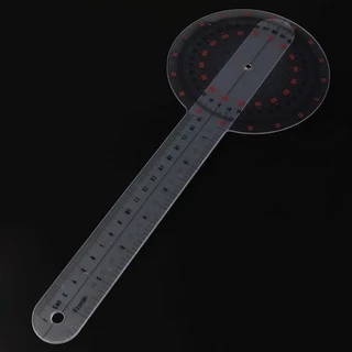 ESP 3Pcs/Set Physio Goniometer Angle Protractor Inch Ruler Joint Bend Measure Clear