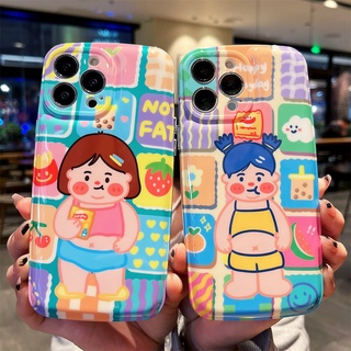 เคสโทรศัพท์ซิลิโคน TPU แบบนิ่ม ลายการ์ตูนเด็กผู้หญิง สําหรับ iPhone 11 12 13 Pro Max 12Pro 13Pro 12ProMax 13ProMax