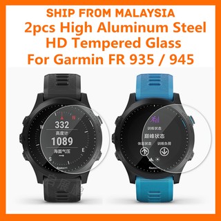 Garmin Forerunner 935 / 945 / FR 935 / FR 945 [ 2 ชิ้น ] กระจกนิรภัยกันรอยหน้าจอ HD เหล็กอลูมิเนียม