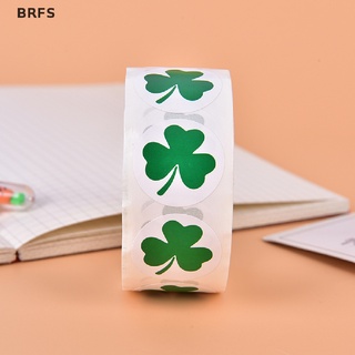 Brfs สติกเกอร์ฉลาก ลาย Shamrock Clover 1 นิ้ว สําหรับเด็ก 500 ชิ้น