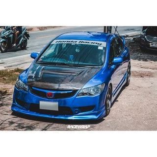 สติกเกอร์คาดหน้า ลาย honda racing ติดได้กับhondaทุกรุ่น สติกเกอร์บังแดด