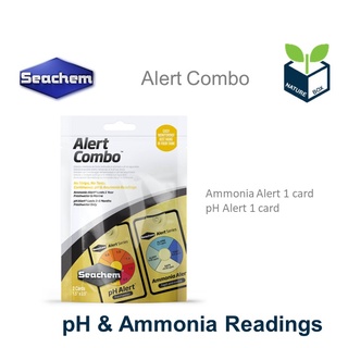 Seachem " Alert Combo " pH &amp; Ammonia Alert แผ่นวัดค่า pH และ แผ่นวัดค่าแอมโมเนีย สำหรับตู้ไม้น้ำ