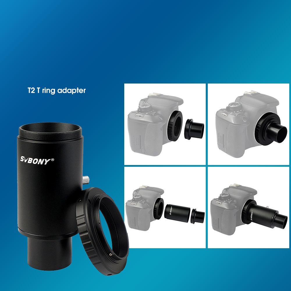 SVBONY CA1 อะแดปเตอร์กล้องโทรทรรศน์ดาราศาสตร์หลอดขยาย SLR กล้องถ่ายภาพแขนโลหะทั้งหมด 1.25 นิ้วเข้ากันได้สำหรับการถ่ายภาพกล้อง DSLR