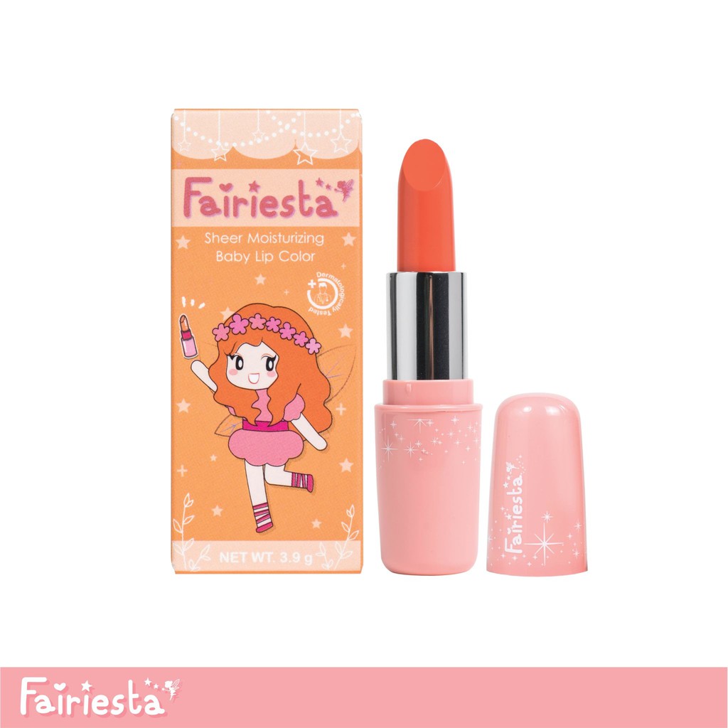 💄ลิป 06 Fairiesta ลิปสติกเด็ก ออร์แกนิค สีส้มนม 06