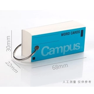 Campus Word Cards สมุดจดศัพท์ การ์ดคำศัพท์ แบบพกพา สินค้านำเข้าจากญี่ปุ่น มี 3 สี สีพาสเทล ใช้งานสะดวก สมุดศัพท์