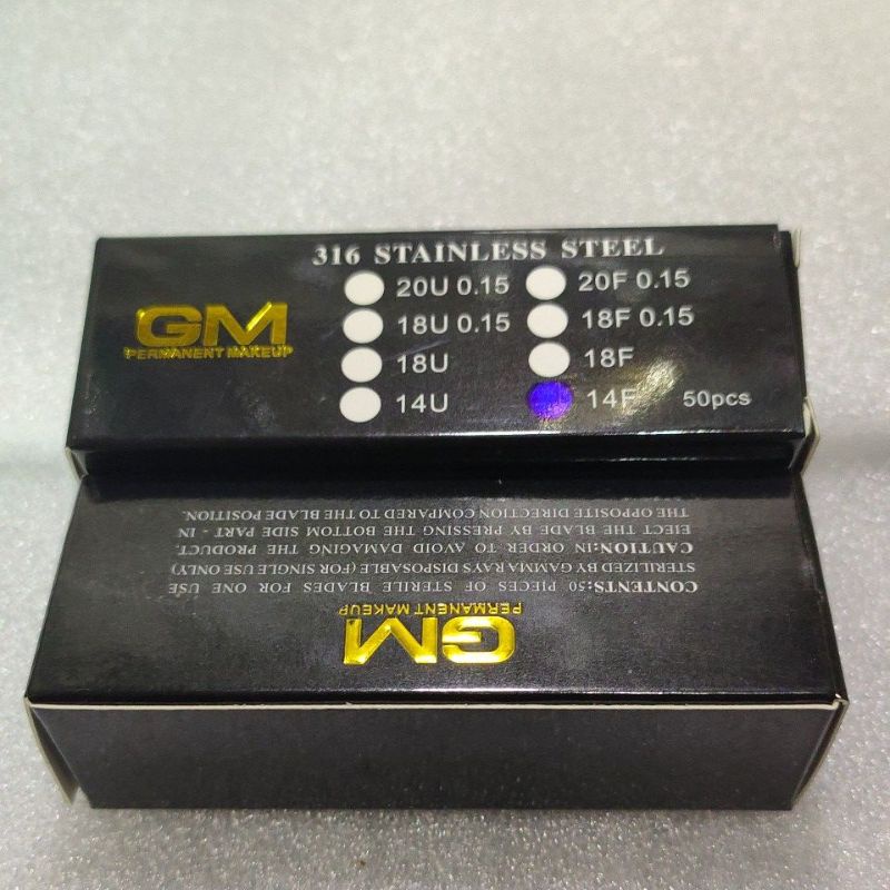 แทททู ใบมีดสักคิ้ว GM แบบยกกล่อง กล่องล่ะ 50 ชิ้น