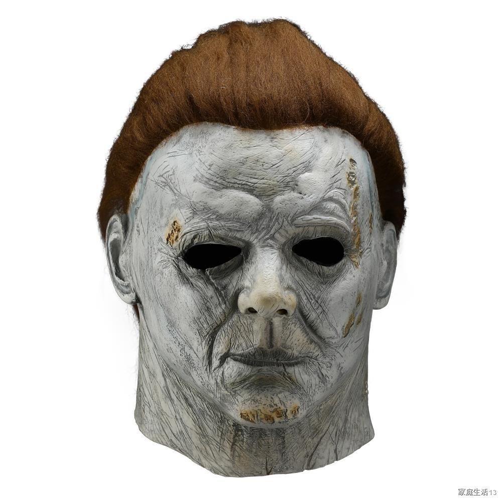 ☫2020 New Horror Michael Myers LED Halloween Kills Mask Cosplay Scary Killer Full Face Latex Helmet Halloween Party Cost