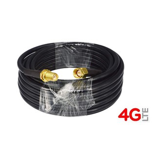 PR-SMA Cable Low Loss 10 เมตร WiFi WAN Router 10M Wi-Fi ,4G LTE Antenna Extension Cable RP-SMA