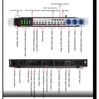 เครื่องเสียงเครื่องEFFECTผสมคาราโอเกะ,คาราโอเกะโปรเซสเซอร์, Anti - howling effector, ไมโครโฟนFX8