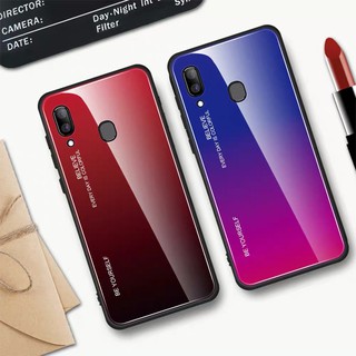 [ส่งจากไทย] Case Xiaomi Redmi 7 เคสกระจกสองสี เคสเงาไล่สี ขอบนิ่ม เคสกันกระแทก สีกระจกเทมเปอร์ปลอกแก้วฝาหลังกันชน