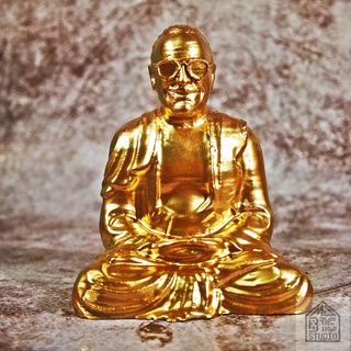 รูปปั้น เทวรูป สแตน ลี มาร์เวล  Marvel Stan lee buddha เรซิ่น วัตถุมงคล สีทองคำ ขนาด 10 cm.