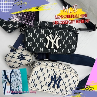 👜 [ขาว/ดำ] MLB Monogram Mini Crossbody Bag NY + ใบลูก