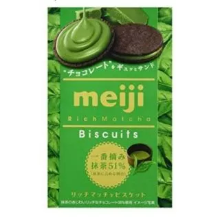 Meiji Biscuit Sandwich Cookies เมจิ ขนมปังไส้ สตอเบอรี,ชาเขียว คาราเมล คุกกี้ จากญี่ปุ่น ขนมเมจิ (ราคา1 กล่อง)