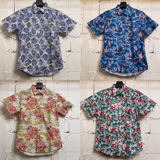 เสื้อเชิ้ตฮาวายลายดอก‼️ Hawaii ไซค์ m l xl ผ้าcotton💯% เนื้อผ้านิ่มสวมใส่สบายไม่ร้อน ใส่ได้ทั้งชายและหญิง