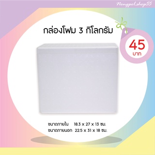 กล่องโฟม ลังโฟม กล่องโฟมขนาด 3 กิโลกรัม