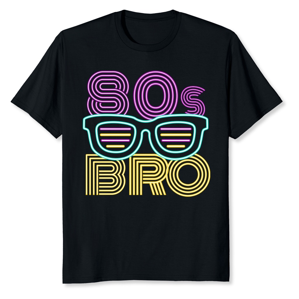 Retro 80S Bro Eighties เครื่องแต่งกายผู้ชายเสื้อยืด 80S