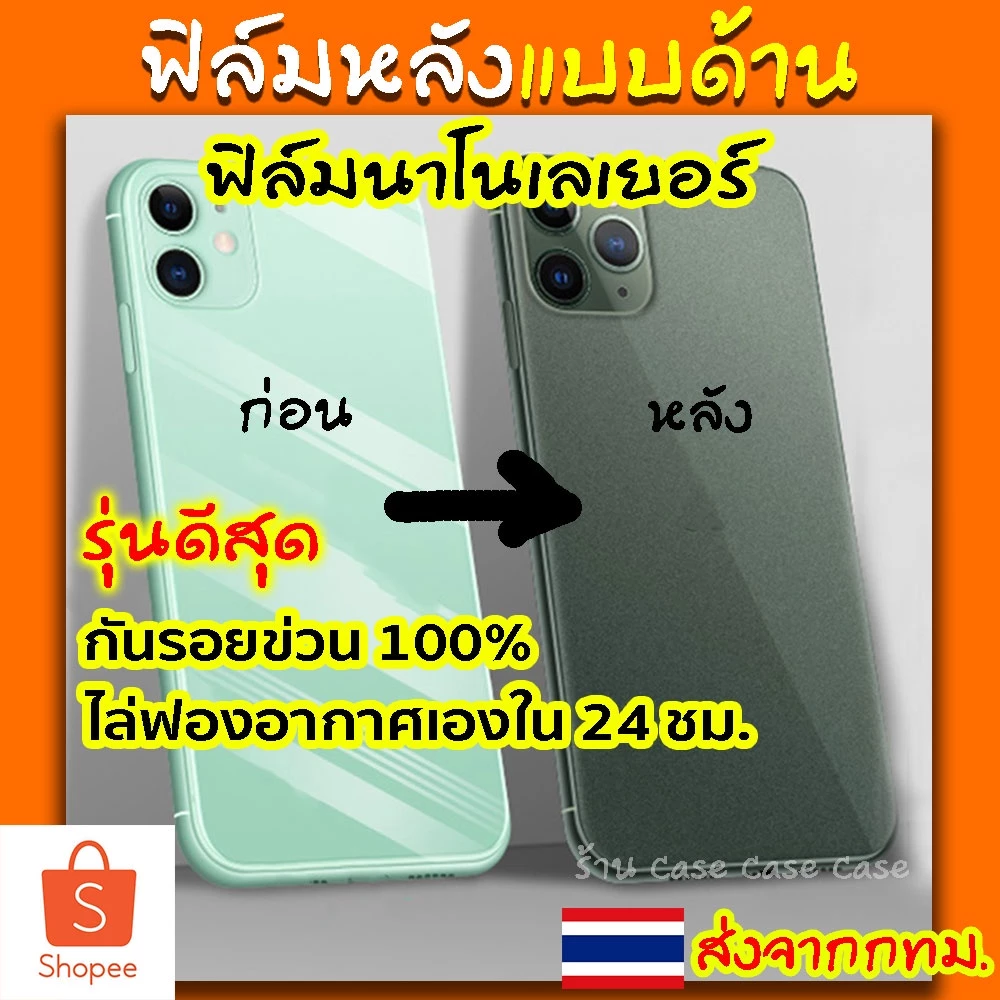 ฟิล์มหลังด้าน Hydrogel สำหรับ iPhone 17 Pro max 16 15 plus 13 12 11 ไอโดรเจล ใส ด้าน 11 mini Xsmax Xs X Xr 8 7 6