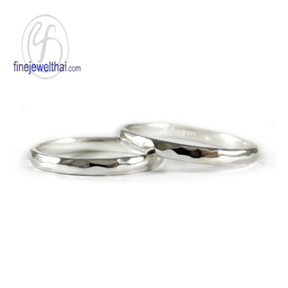 แหวนเงิน-แหวนคู่-เงินแท้ 925-แหวนหมั้น-แหวนแต่งงาน-Couple-silver-wedding-Ring-finejewelthai - RC122500