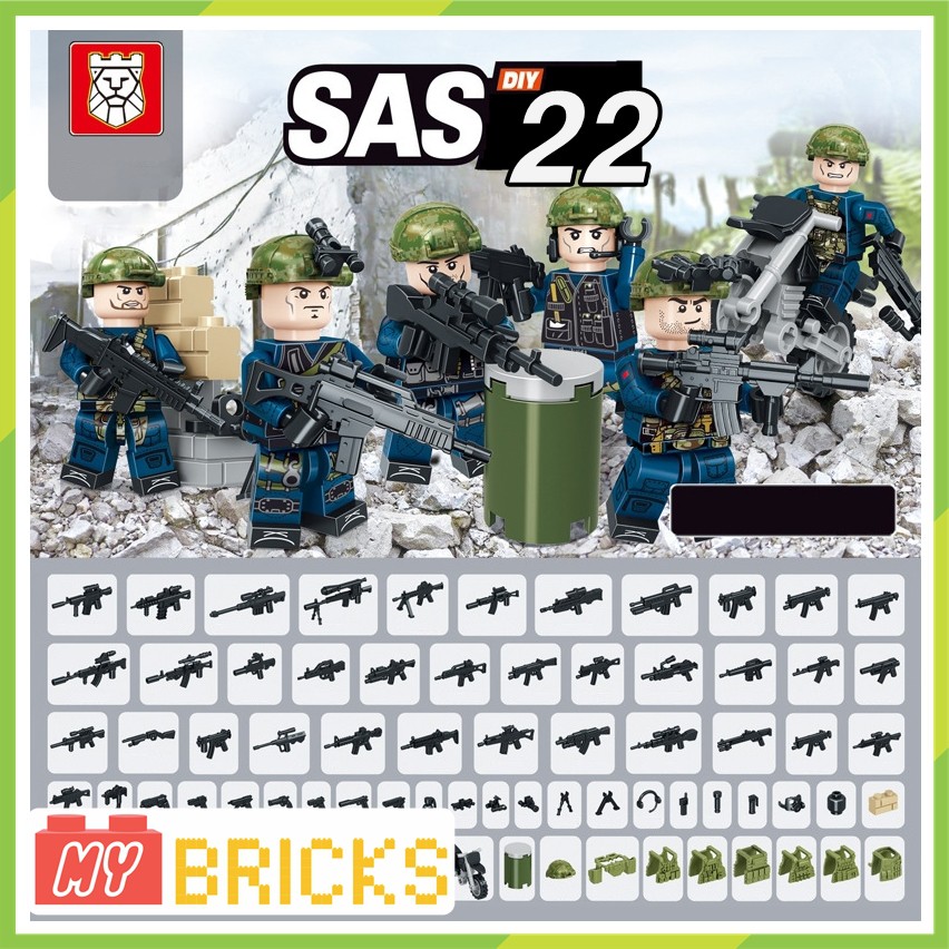 ประกอบ 6 ตัว SAS 22 TBS Squad - MR7039
