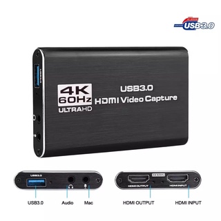 4K Video Capture Card USB 3.0 1080P เกม Grabber USB 2.0การ์ดสำหรับ Youtube OBS ที่ถ่ายทอดสดแผ่น Broadcast เล่นกับ OBS