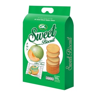 🍈Ok Sweet Biscuit Melon Flavor สวีท บิสกิต รสเมลอน ตราโอเค 300 กรัม