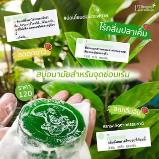 สบู่หอยหอม 12นางพญา สบู่อนามัย ทำความสะอาดจุดซ่อนเร้น ( 1 ก้อน )