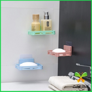 ที่วางฟองน้ำล้างจาน ที่วางสบู่พลาสติก ไม่ต้องเจาะผนัง Wall-mounted soap dish