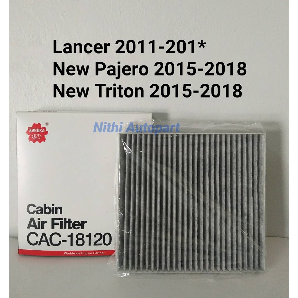 กรองแอร์ Mitsubishi New Pajero New Triton Lancer EX Navara NP300 แบบคาร์บอน CAC-18120
