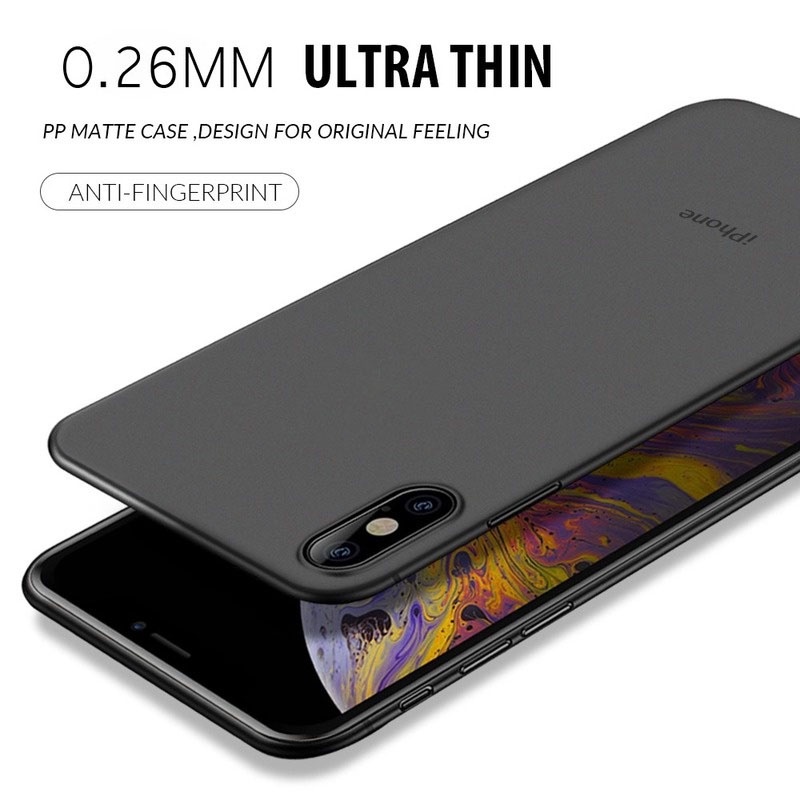 เคส iPhone X Slim สําหรับ iPhone 13 12 Mini 11 Pro Max X XR XS Max 8 7 6 6S Plus SE 2020 0.26 มม.เคส