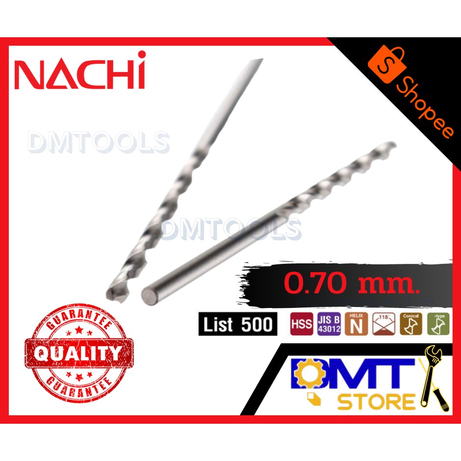 ถูกที่สุด NACHI ดอกสว่าน เจาะเหล็ก ขนาด 0.70 mm. L500