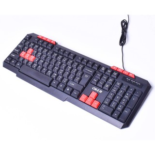 Keyboard OKER KB-399Plus  - Black USB OKER KB-399Plus Gaming Keyboard คีย์บอร์ดเกมมิ่ง