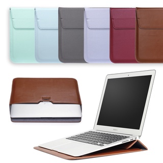 เคสกระเป๋าหนัง พร้อมขาตั้ง สําหรับแล็ปท็อป MacBook Pro Air 13 16 นิ้ว iPad Tablet Slim Cover