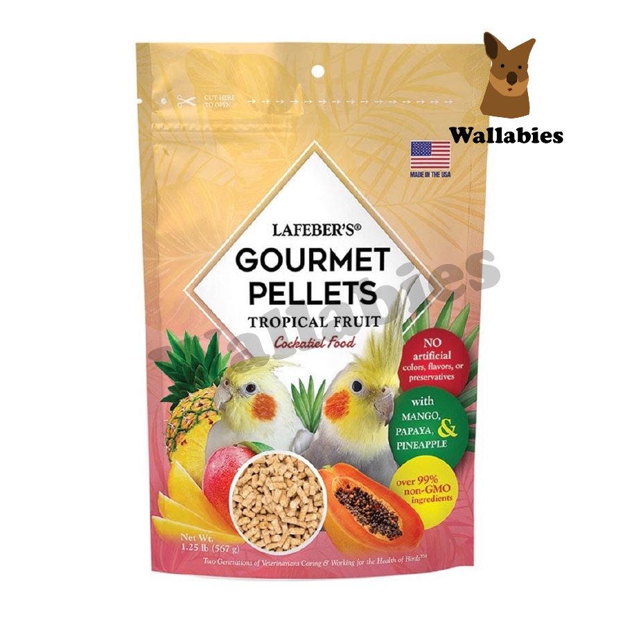 Lafeber Cockatiel Tropical Fruit Gourmet Pellet (567g.) อาหารนกคอกคาทีลและนกขนาดกลางผสมผลไม้เขตร้อน