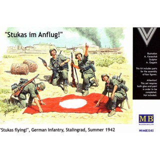 ฟิกเกอร์โมเดล Master Box Model 1/35 MB3545 Stukas flying!, German Infantry, Stalingrad, Summer 1942"