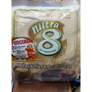 Gold Choice Nutra 8 Black Sesame Cereal เครื่องดื่มธัญพืช งาดำ  525g บรรจุ 15 ซอง  (นำเข้าจากมาเลเซีย)