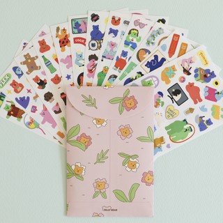 Jelly Bear Sticker Set 2.0 (13~24) สติ๊กเกอร์เซ็ต จาก Dailylike ลิขสิทธิ์แท้